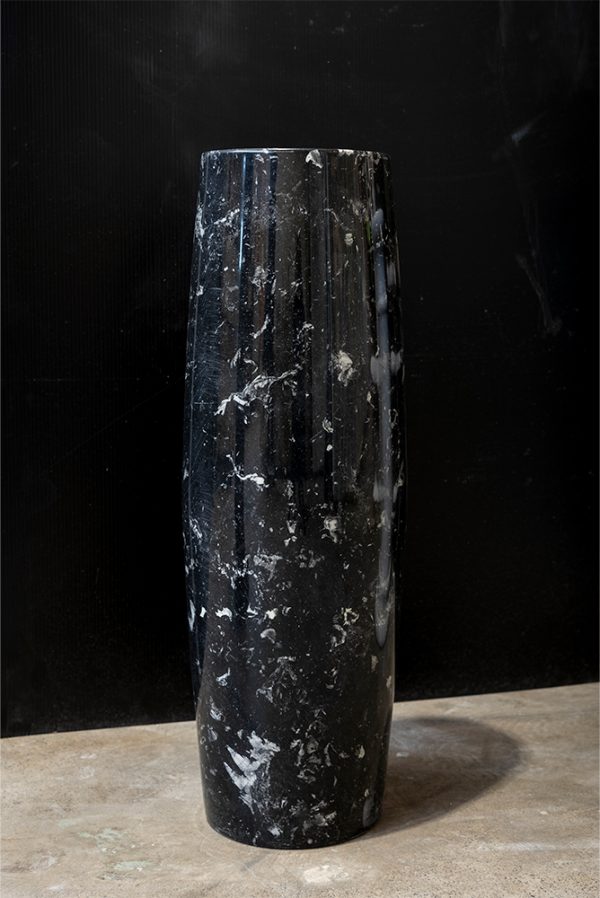 Nero Marquina Black Marble Pedestal